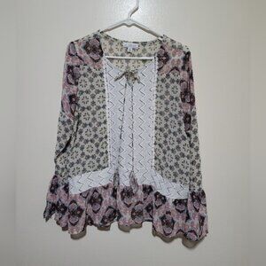 La Threads Floral Patterned Women's Boho Top